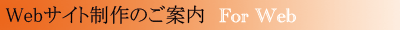 Webサイト制作- For Web -